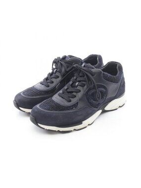 Chanel Sneakers CC Logo 42 Fabric Suede